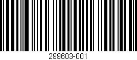 Código de barras (EAN, GTIN, SKU, ISBN): '299603-001'