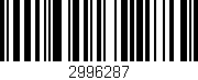 Código de barras (EAN, GTIN, SKU, ISBN): '2996287'