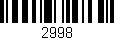 Código de barras (EAN, GTIN, SKU, ISBN): '2998'