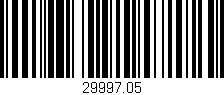 Código de barras (EAN, GTIN, SKU, ISBN): '29997.05'