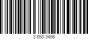 Código de barras (EAN, GTIN, SKU, ISBN): '3.650.3498'