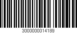 Código de barras (EAN, GTIN, SKU, ISBN): '3000000014189'