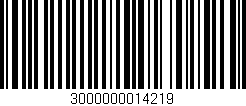 Código de barras (EAN, GTIN, SKU, ISBN): '3000000014219'