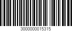 Código de barras (EAN, GTIN, SKU, ISBN): '3000000015315'