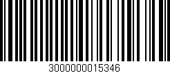 Código de barras (EAN, GTIN, SKU, ISBN): '3000000015346'
