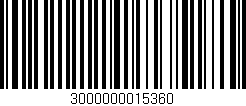 Código de barras (EAN, GTIN, SKU, ISBN): '3000000015360'