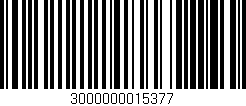 Código de barras (EAN, GTIN, SKU, ISBN): '3000000015377'