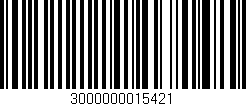 Código de barras (EAN, GTIN, SKU, ISBN): '3000000015421'