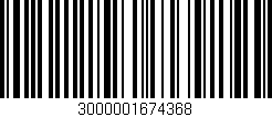 Código de barras (EAN, GTIN, SKU, ISBN): '3000001674368'