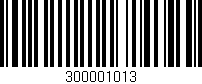 Código de barras (EAN, GTIN, SKU, ISBN): '300001013'