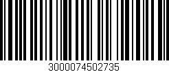 Código de barras (EAN, GTIN, SKU, ISBN): '3000074502735'