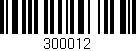 Código de barras (EAN, GTIN, SKU, ISBN): '300012'