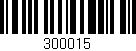 Código de barras (EAN, GTIN, SKU, ISBN): '300015'