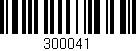 Código de barras (EAN, GTIN, SKU, ISBN): '300041'