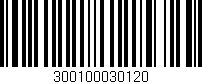 Código de barras (EAN, GTIN, SKU, ISBN): '300100030120'