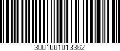 Código de barras (EAN, GTIN, SKU, ISBN): '3001001013362'
