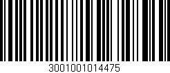 Código de barras (EAN, GTIN, SKU, ISBN): '3001001014475'