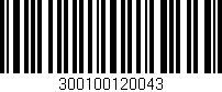 Código de barras (EAN, GTIN, SKU, ISBN): '300100120043'
