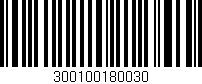 Código de barras (EAN, GTIN, SKU, ISBN): '300100180030'