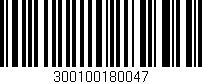 Código de barras (EAN, GTIN, SKU, ISBN): '300100180047'