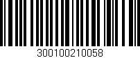 Código de barras (EAN, GTIN, SKU, ISBN): '300100210058'