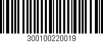 Código de barras (EAN, GTIN, SKU, ISBN): '300100220019'