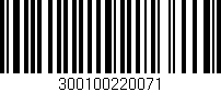 Código de barras (EAN, GTIN, SKU, ISBN): '300100220071'