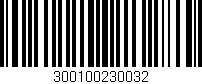 Código de barras (EAN, GTIN, SKU, ISBN): '300100230032'
