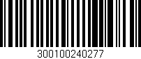 Código de barras (EAN, GTIN, SKU, ISBN): '300100240277'