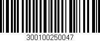 Código de barras (EAN, GTIN, SKU, ISBN): '300100250047'