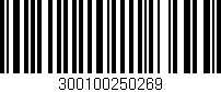 Código de barras (EAN, GTIN, SKU, ISBN): '300100250269'