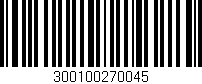 Código de barras (EAN, GTIN, SKU, ISBN): '300100270045'