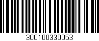 Código de barras (EAN, GTIN, SKU, ISBN): '300100330053'