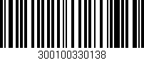 Código de barras (EAN, GTIN, SKU, ISBN): '300100330138'
