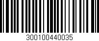 Código de barras (EAN, GTIN, SKU, ISBN): '300100440035'