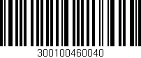 Código de barras (EAN, GTIN, SKU, ISBN): '300100460040'