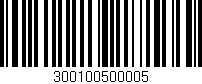 Código de barras (EAN, GTIN, SKU, ISBN): '300100500005'