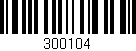 Código de barras (EAN, GTIN, SKU, ISBN): '300104'