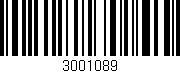 Código de barras (EAN, GTIN, SKU, ISBN): '3001089'