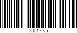 Código de barras (EAN, GTIN, SKU, ISBN): '30017-sn'