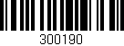 Código de barras (EAN, GTIN, SKU, ISBN): '300190'