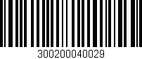 Código de barras (EAN, GTIN, SKU, ISBN): '300200040029'