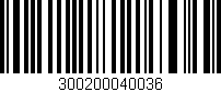Código de barras (EAN, GTIN, SKU, ISBN): '300200040036'