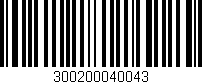 Código de barras (EAN, GTIN, SKU, ISBN): '300200040043'