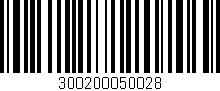Código de barras (EAN, GTIN, SKU, ISBN): '300200050028'