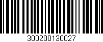 Código de barras (EAN, GTIN, SKU, ISBN): '300200130027'