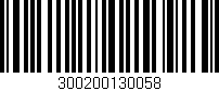 Código de barras (EAN, GTIN, SKU, ISBN): '300200130058'