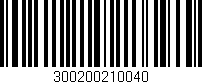 Código de barras (EAN, GTIN, SKU, ISBN): '300200210040'