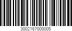 Código de barras (EAN, GTIN, SKU, ISBN): '3002167000005'