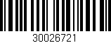 Código de barras (EAN, GTIN, SKU, ISBN): '30026721'